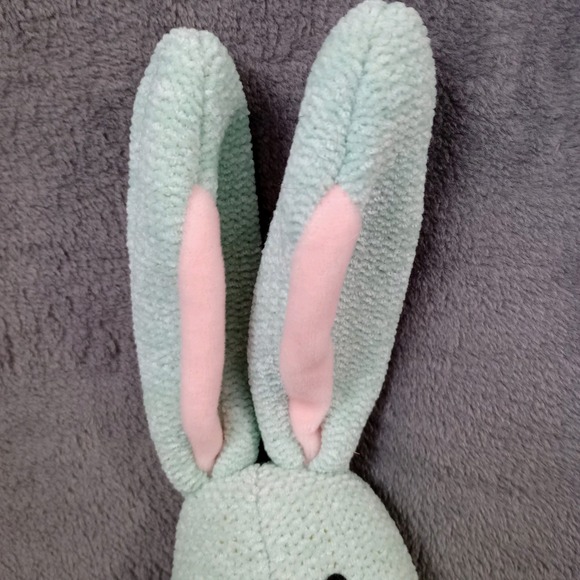 GUND Plush Bunny Rabbit Bunnikins 3626 Greenish Blue Stuffed Animal with Bow 14" - Picture 4 of 8